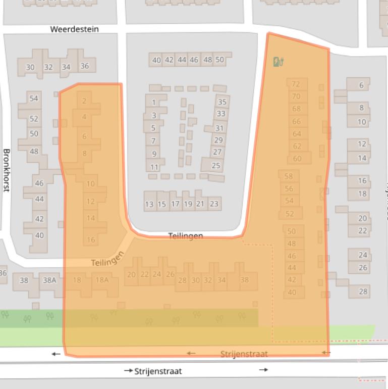 Kaart van postcodegebied 4901DB.
