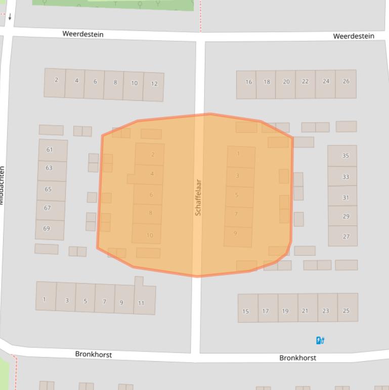 Kaart van postcodegebied 4901DE.