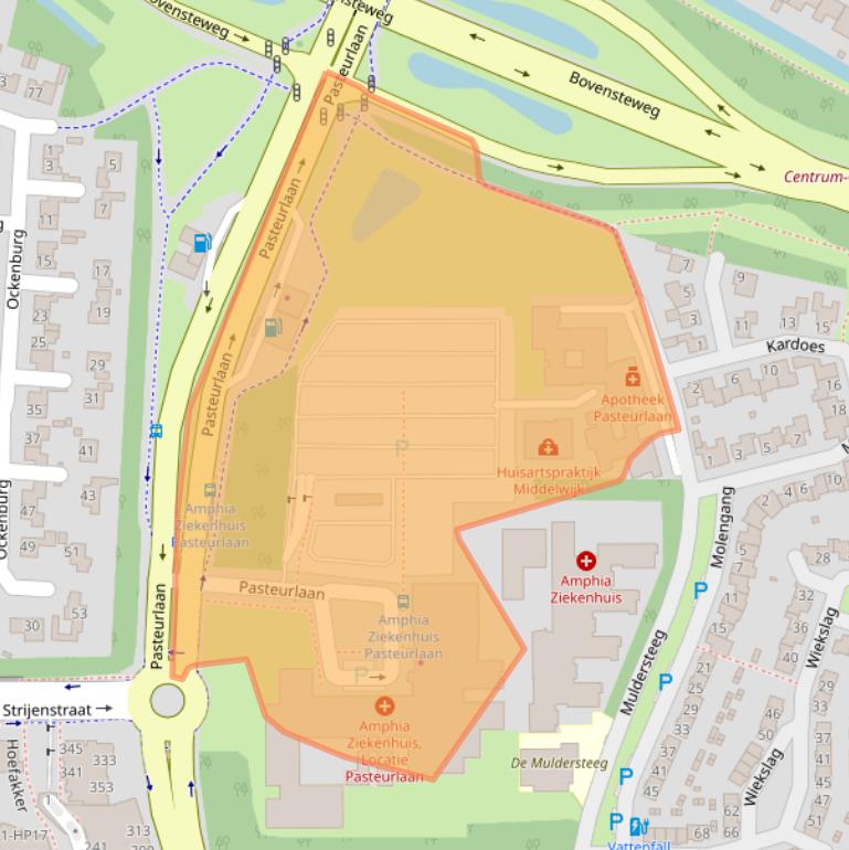 Kaart van postcodegebied 4901DH.