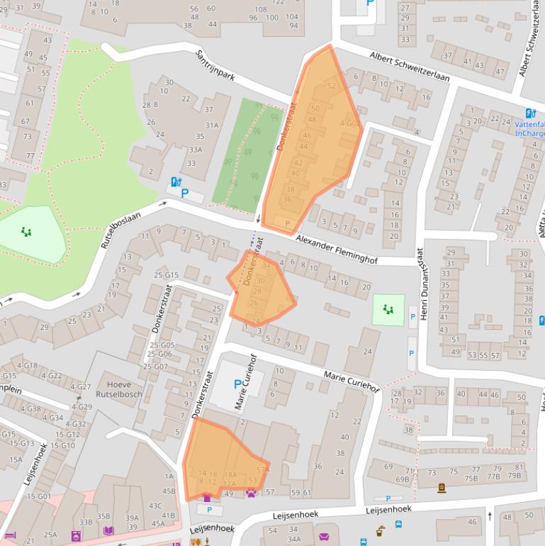 Kaart van postcodegebied 4901EL.