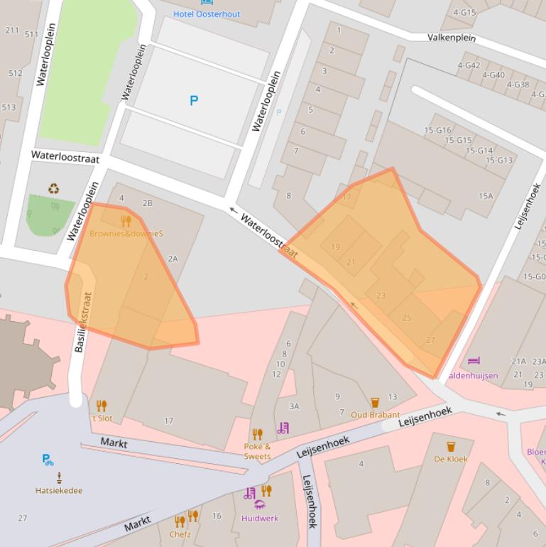 Kaart van postcodegebied 4901EM.