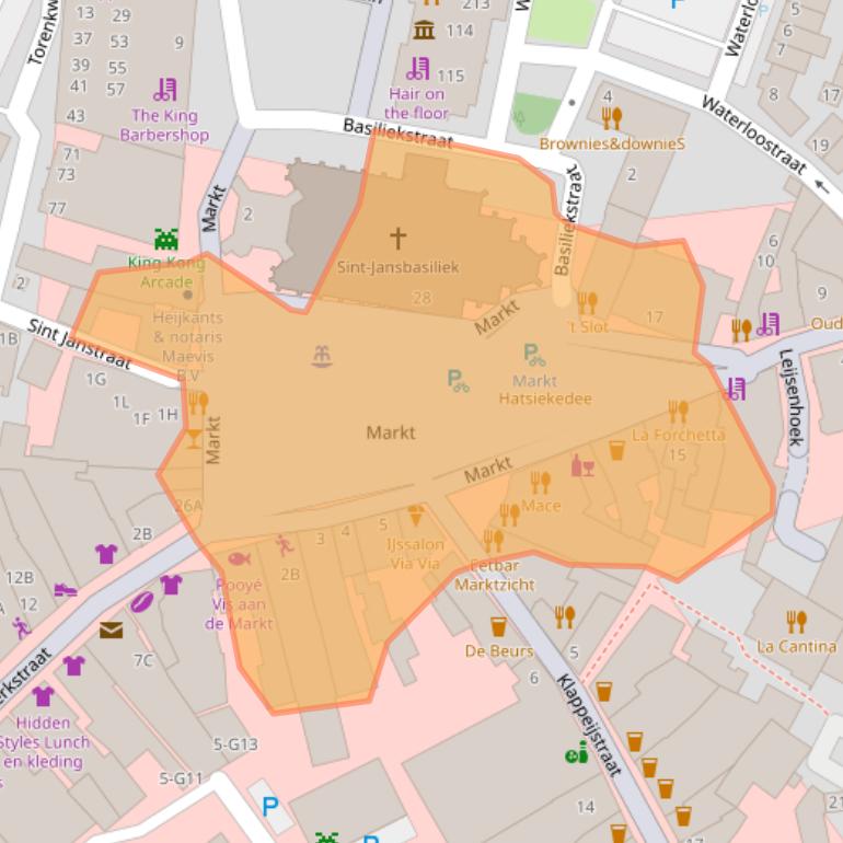 Kaart van postcodegebied 4901EP.