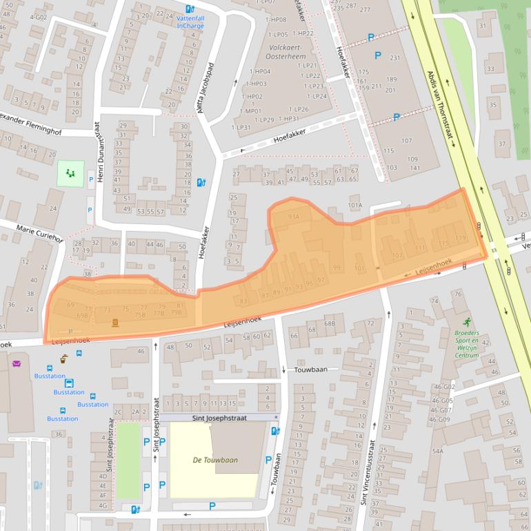 Kaart van postcodegebied 4901ES.