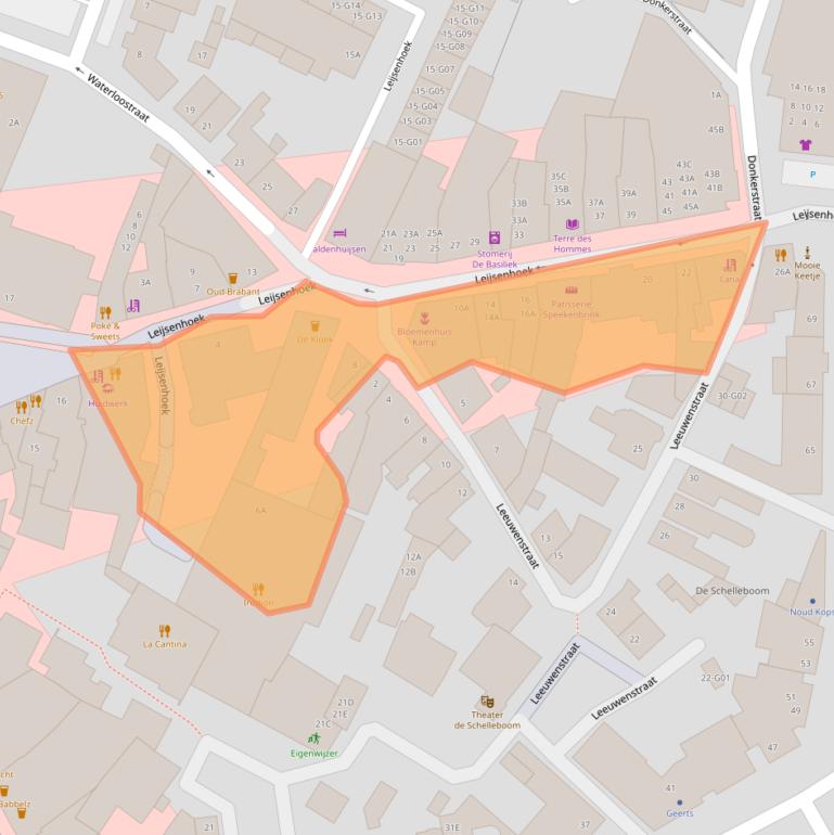 Kaart van postcodegebied 4901ET.