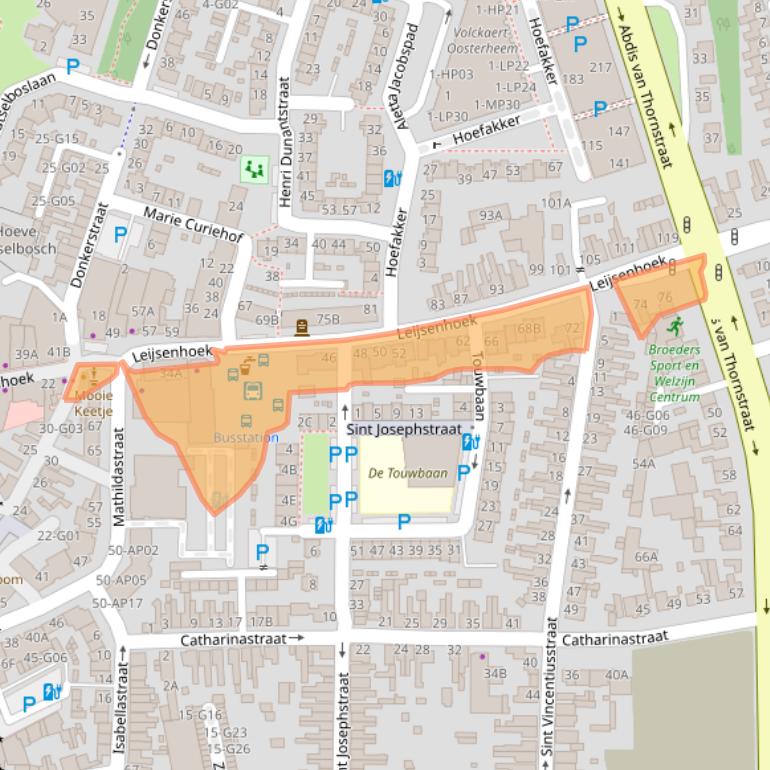 Kaart van postcodegebied 4901EV.