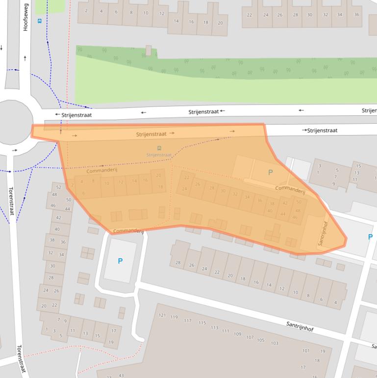 Kaart van postcodegebied 4901EW.