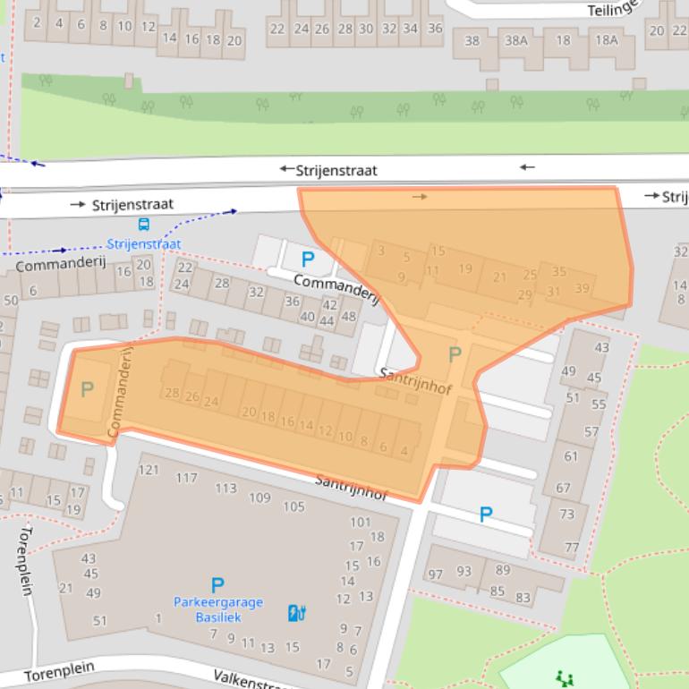 Kaart van postcodegebied 4901EX.