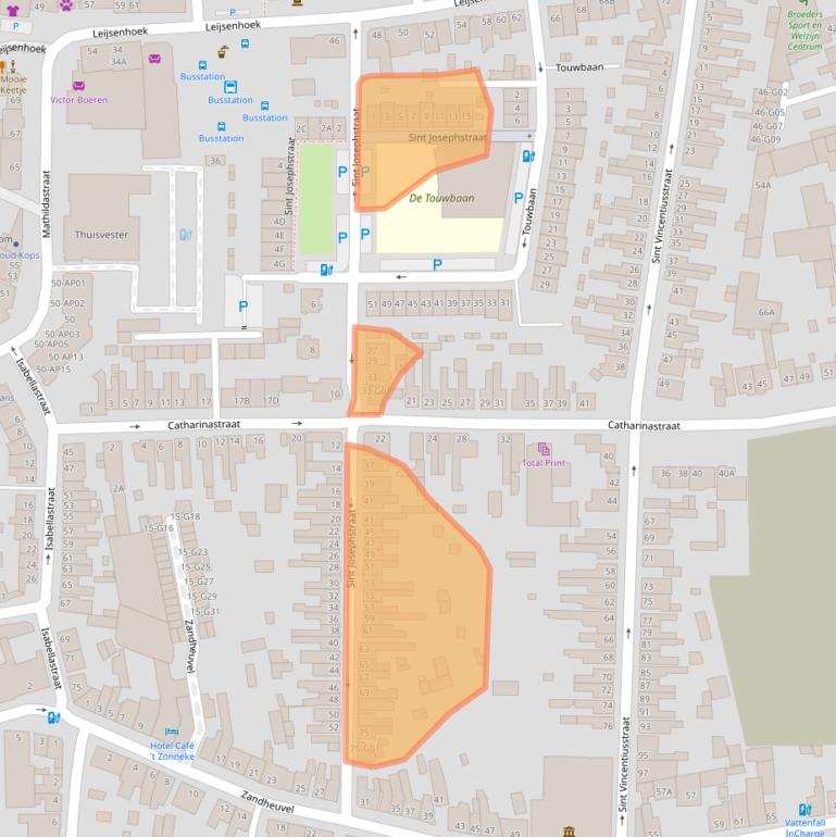 Kaart van postcodegebied 4901GM.