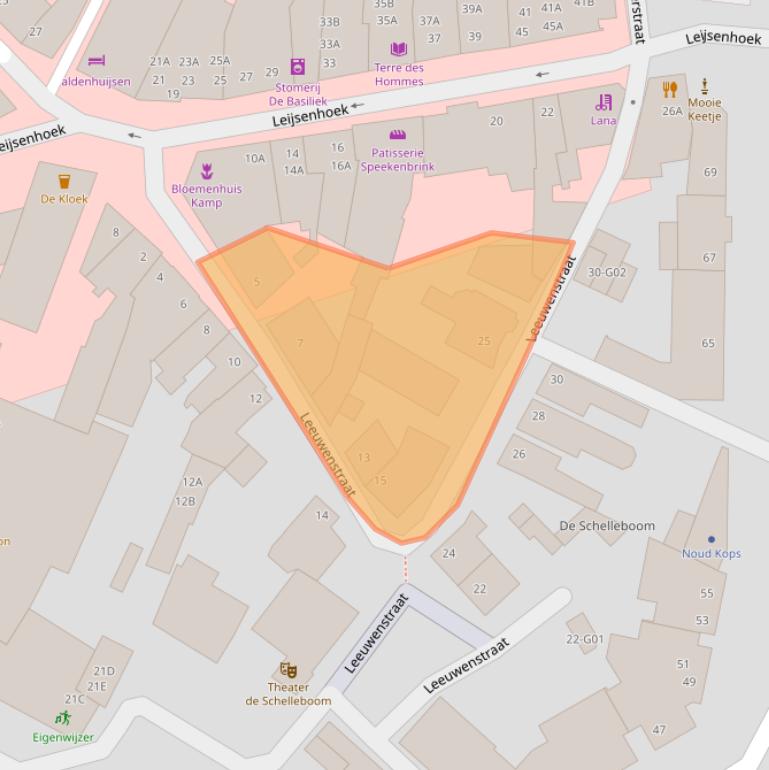 Kaart van postcodegebied 4901HA.