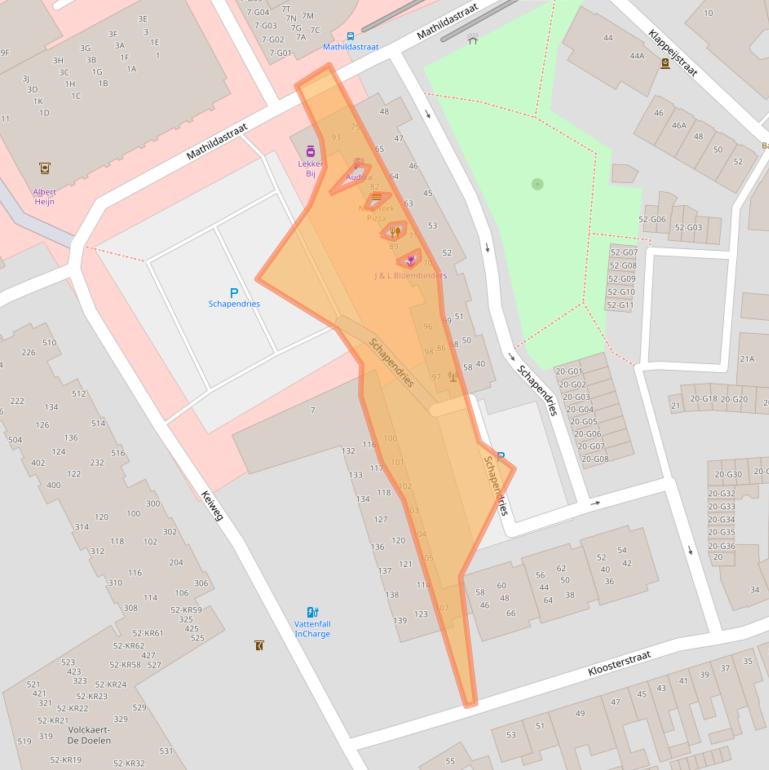 Kaart van postcodegebied 4901HK.