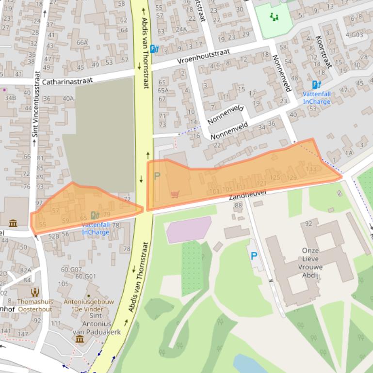 Kaart van postcodegebied 4901HV.