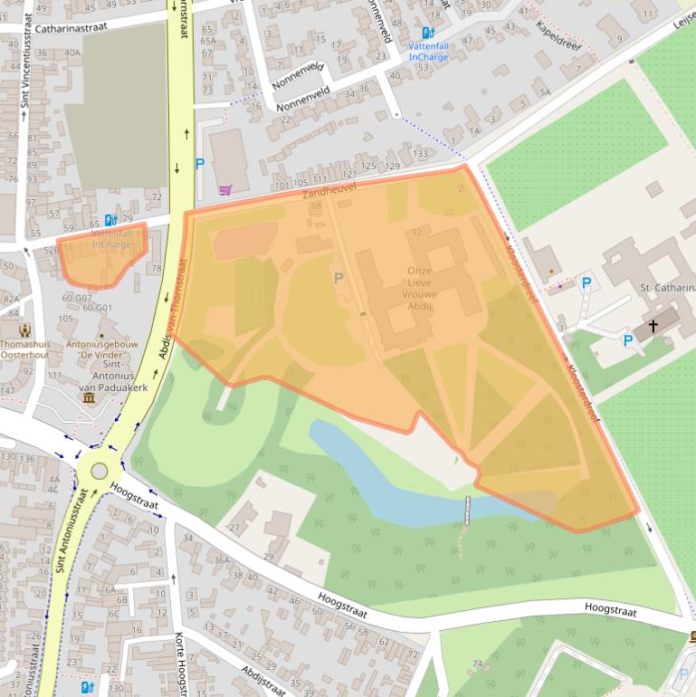 Kaart van postcodegebied 4901HX.