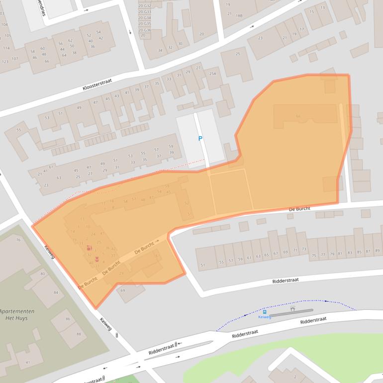 Kaart van postcodegebied 4901JB.