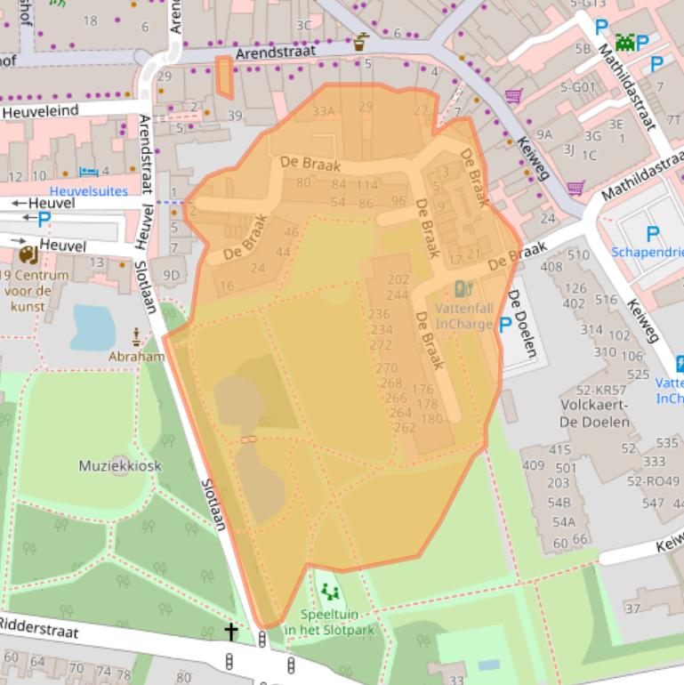 Kaart van postcodegebied 4901JL.