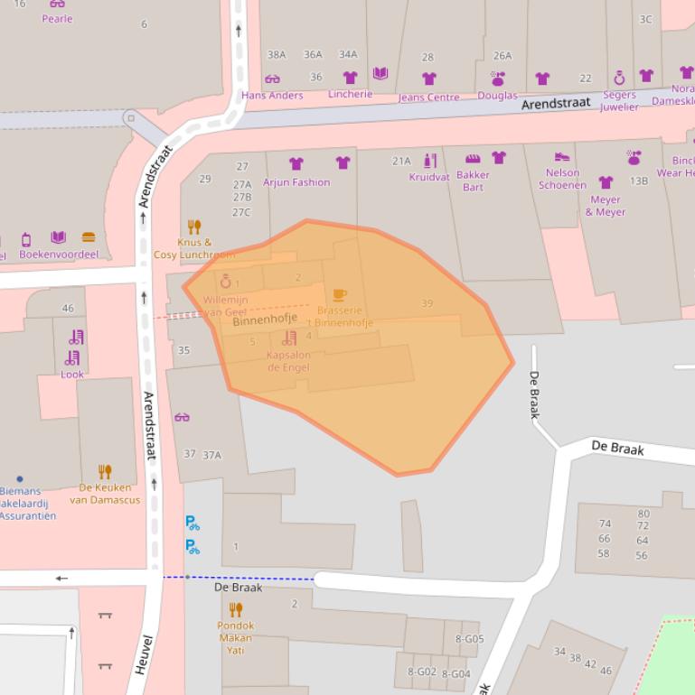 Kaart van postcodegebied 4901JN.