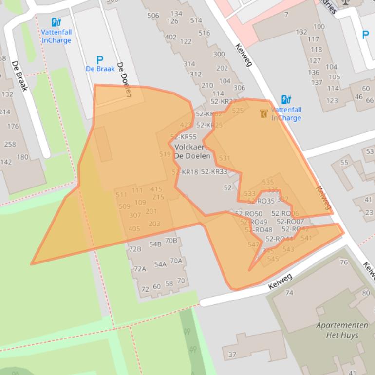 Kaart van postcodegebied 4901JT.