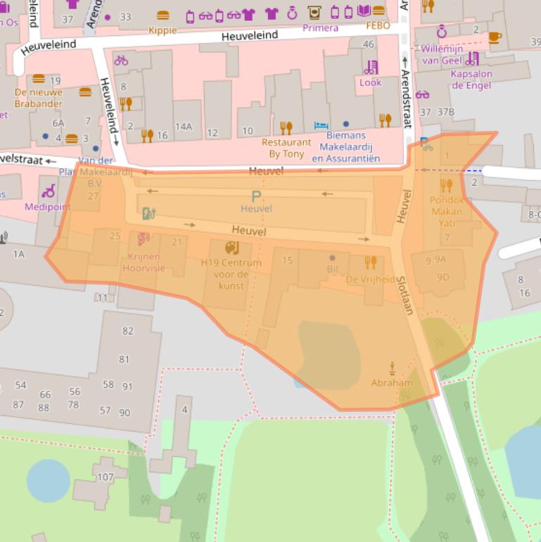 Kaart van postcodegebied 4901KB.