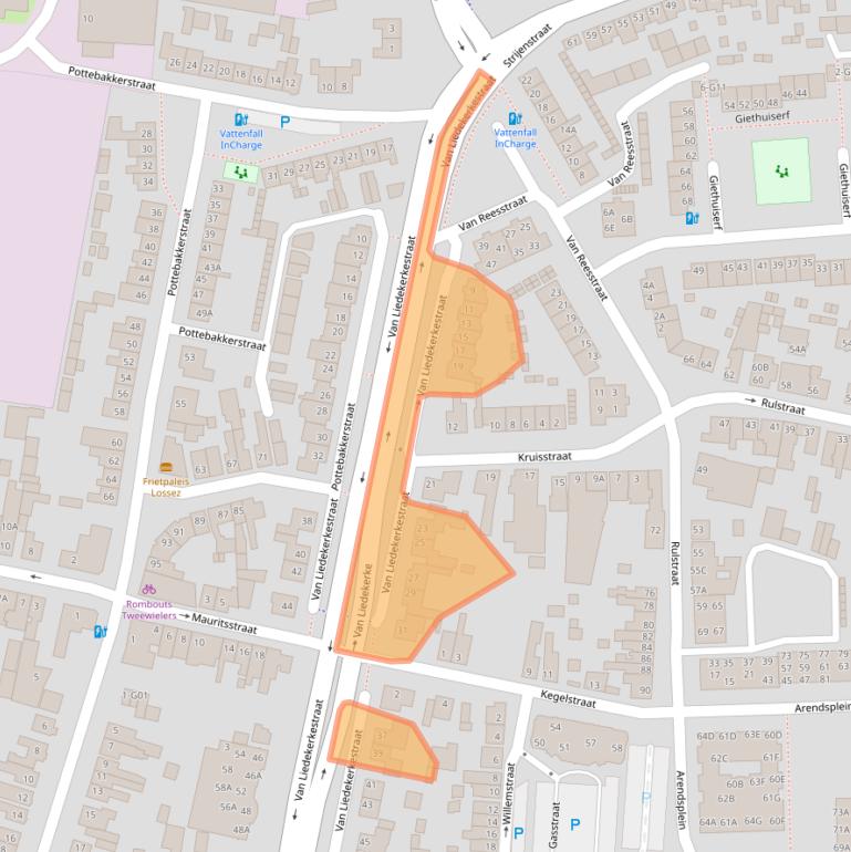 Kaart van postcodegebied 4901KP.