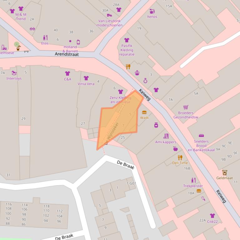 Kaart van postcodegebied 4901KS.