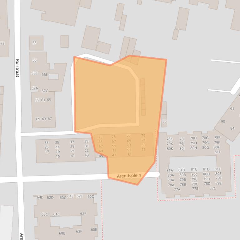 Kaart van postcodegebied 4901KV.