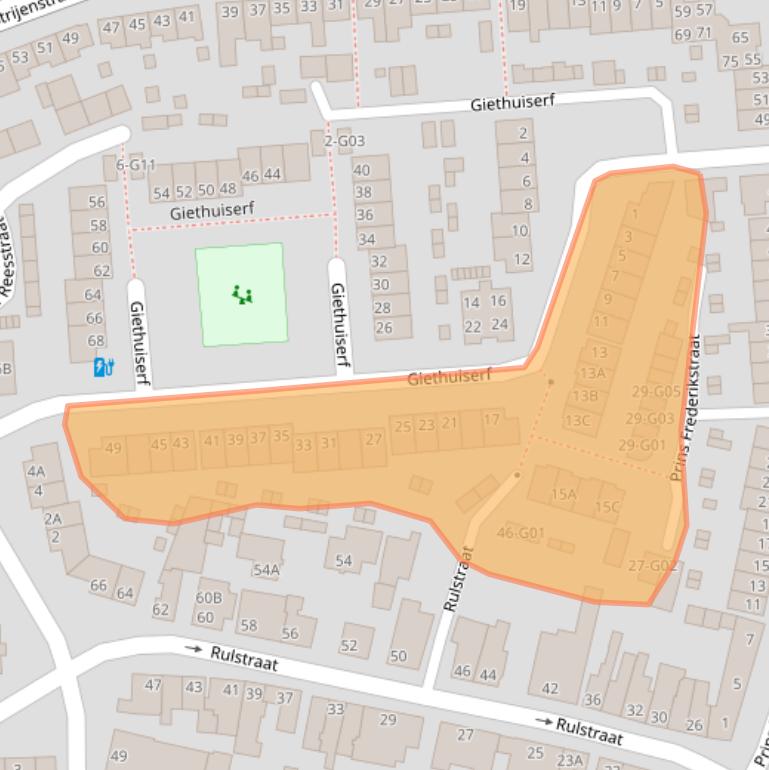 Kaart van postcodegebied 4901NC.