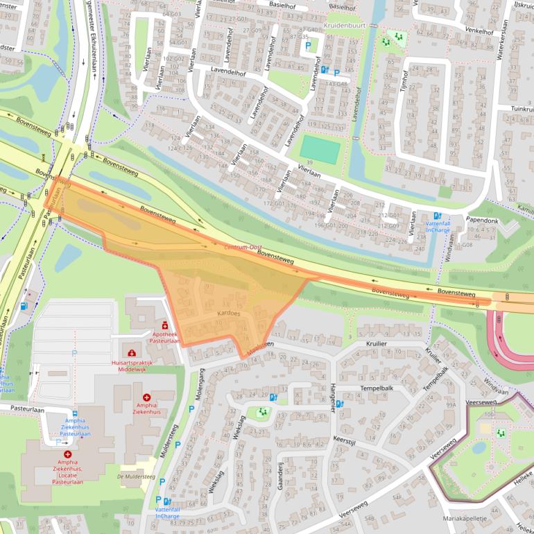 Kaart van postcodegebied 4901TD.