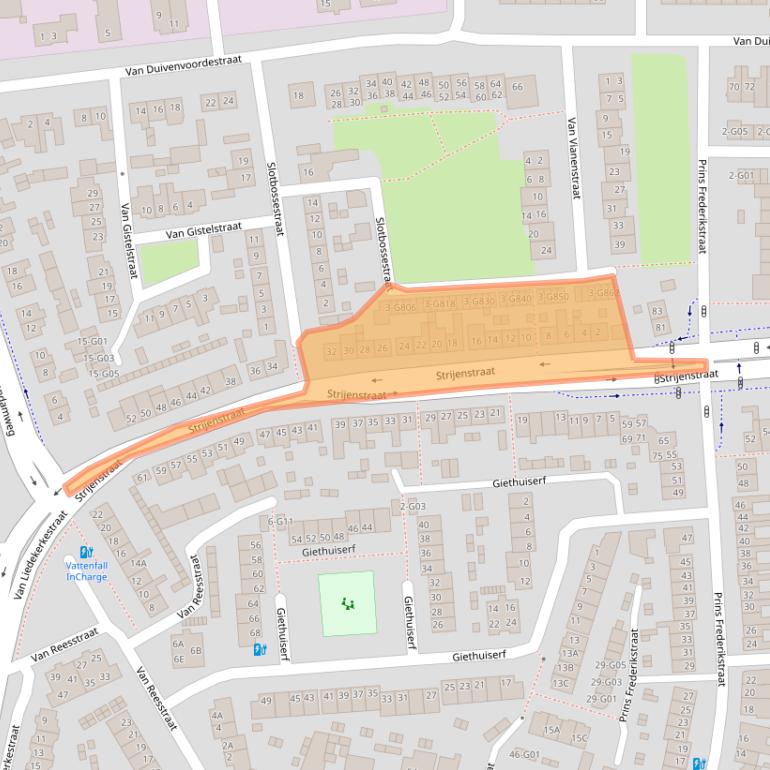 Kaart van postcodegebied 4901VB.