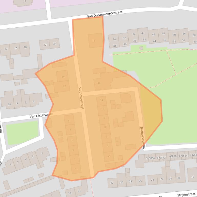 Kaart van postcodegebied 4901VD.