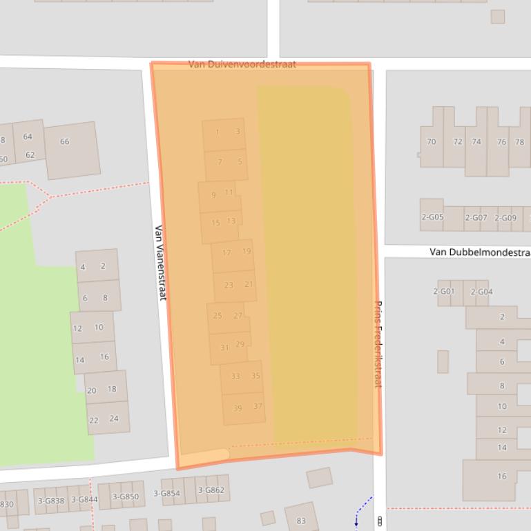 Kaart van postcodegebied 4901VE.