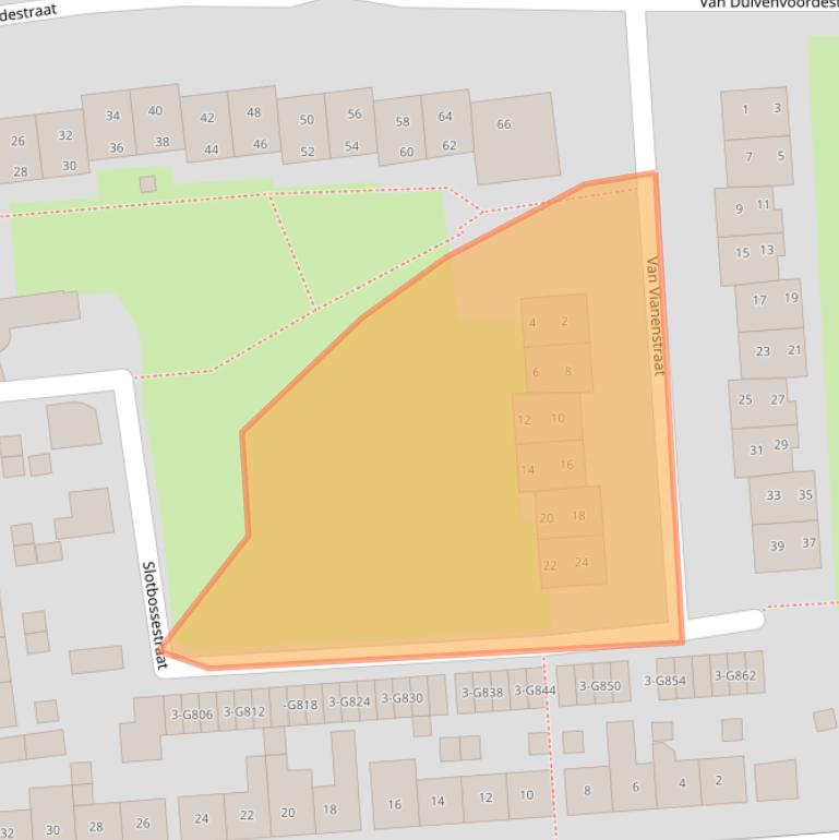 Kaart van postcodegebied 4901VG.