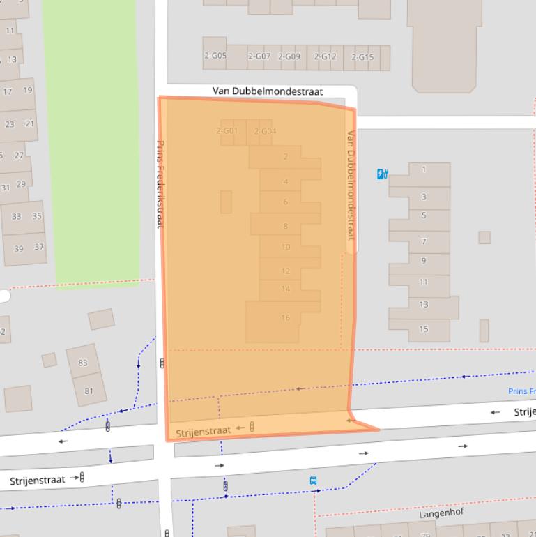 Kaart van postcodegebied 4901VJ.