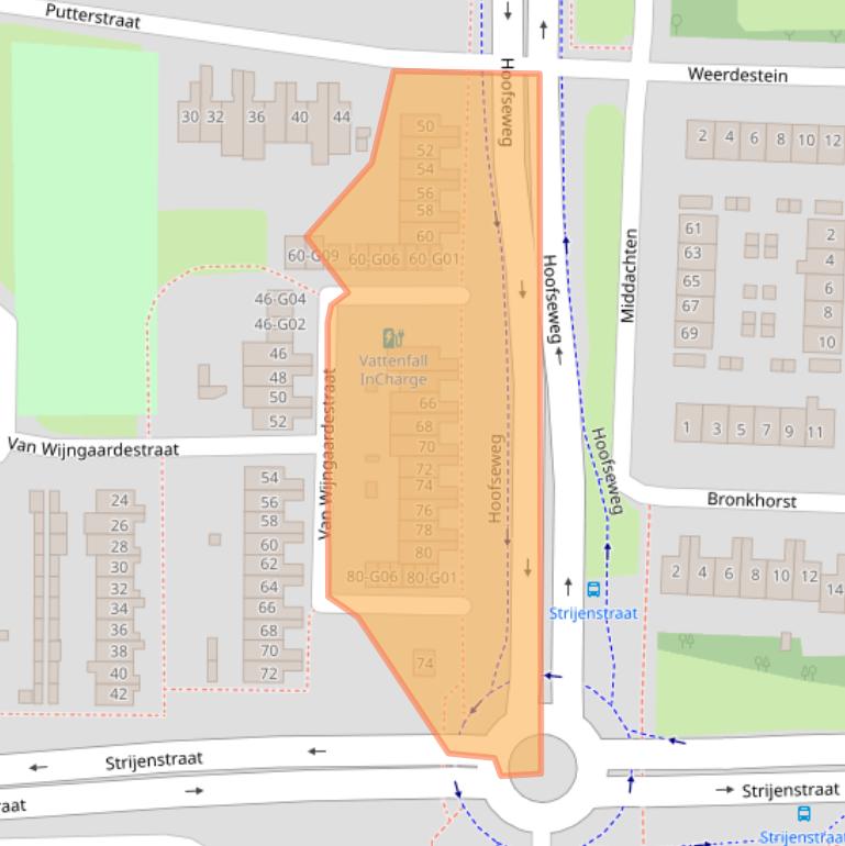 Kaart van postcodegebied 4901VP.