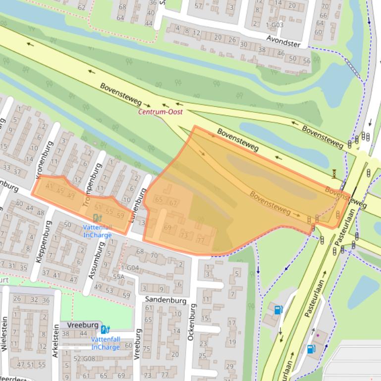 Kaart van postcodegebied 4901WC.