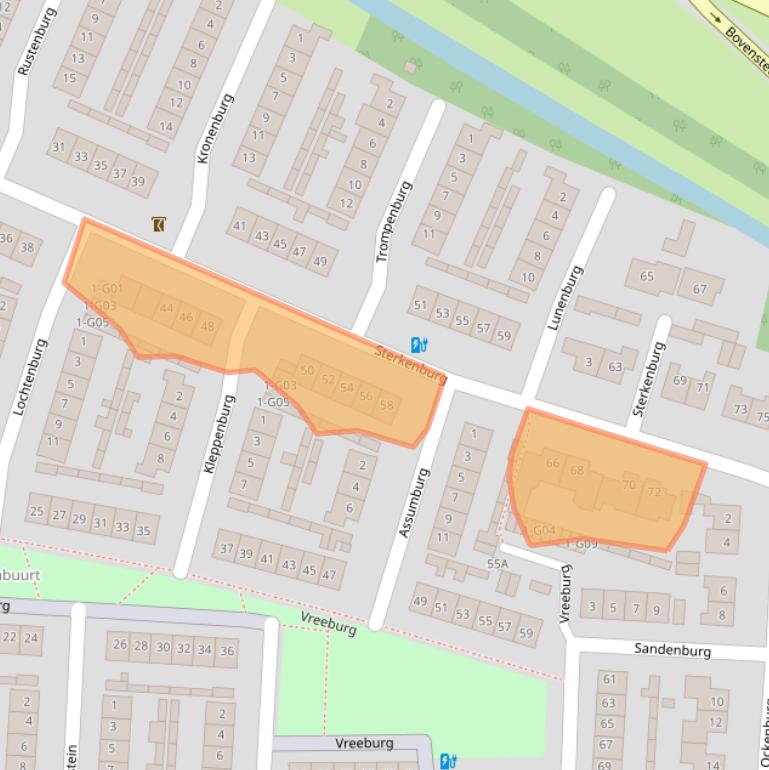 Kaart van postcodegebied 4901WE.