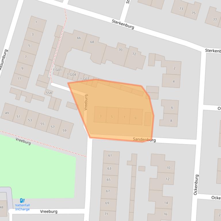 Kaart van postcodegebied 4901WN.