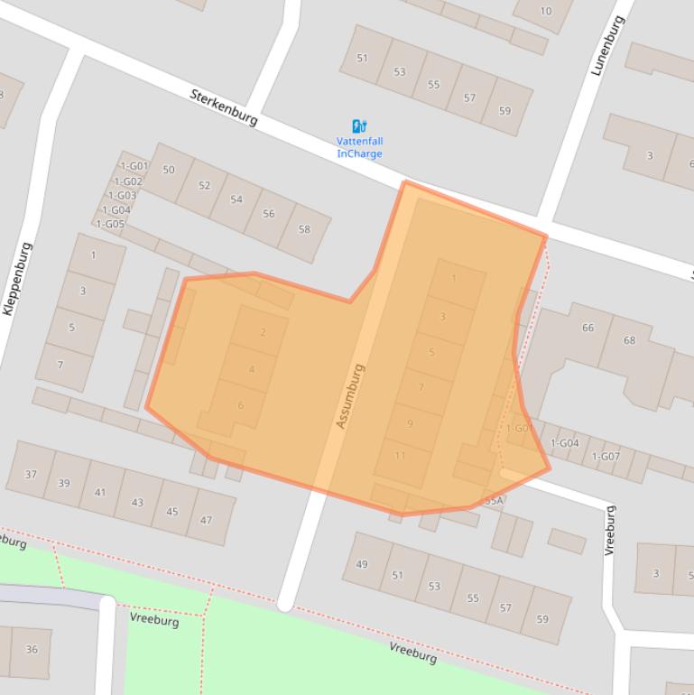 Kaart van postcodegebied 4901WP.