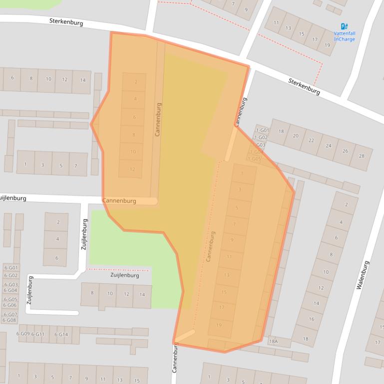 Kaart van postcodegebied 4901WV.