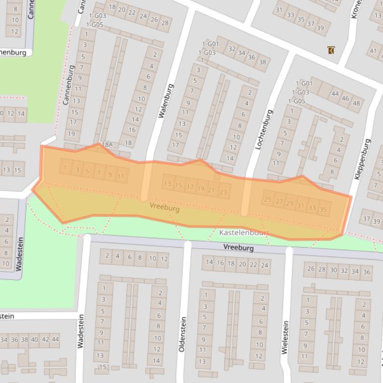 Kaart van postcodegebied 4901XC.