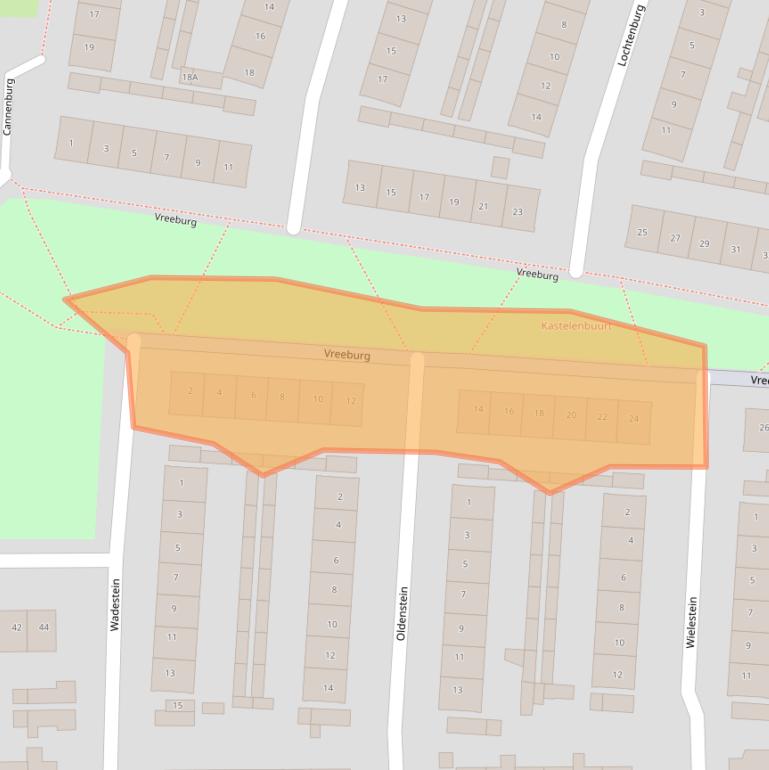 Kaart van postcodegebied 4901XE.