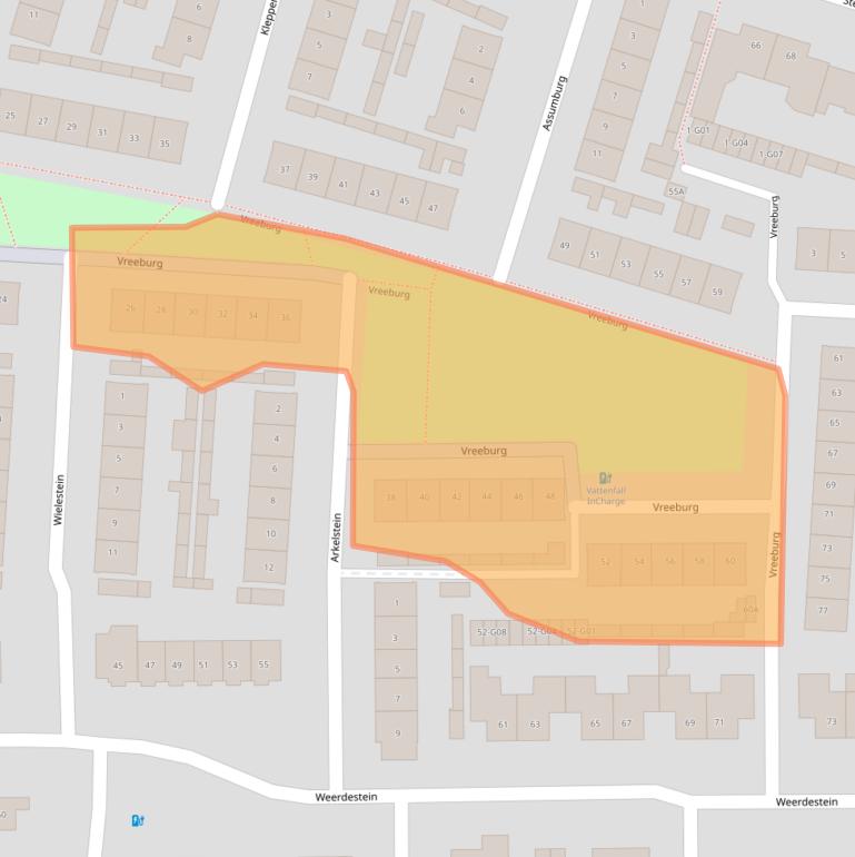 Kaart van postcodegebied 4901XG.