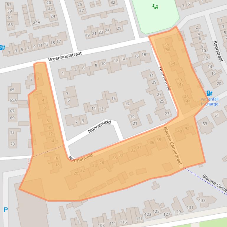 Kaart van postcodegebied 4901ZR.