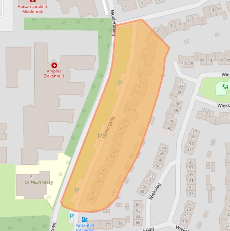 Kaart van postcodegebied 4901ZS.