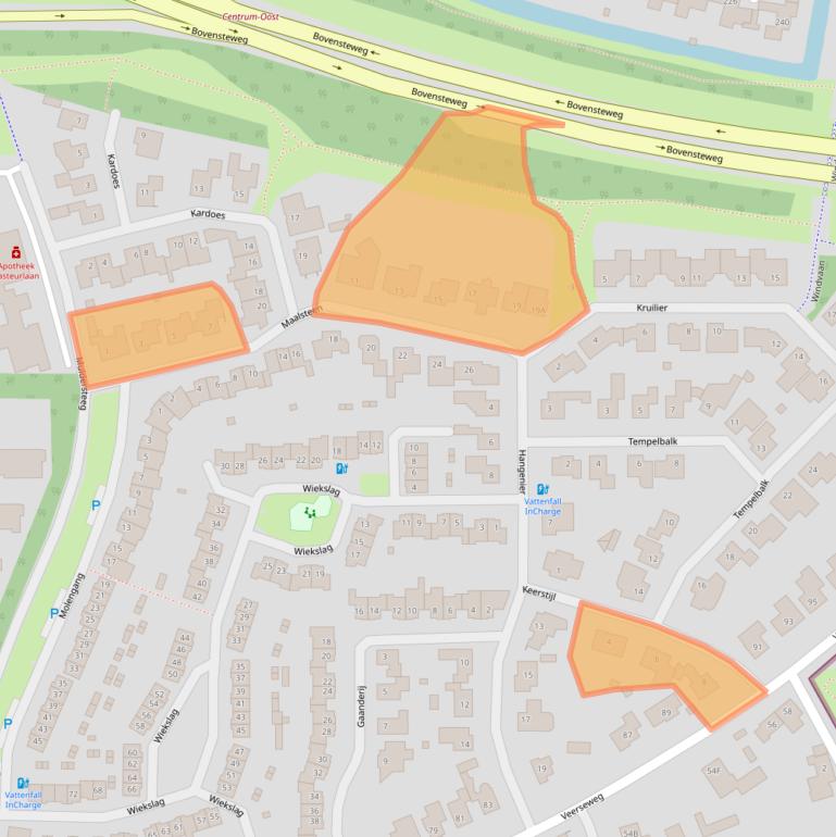 Kaart van postcodegebied 4901ZZ.