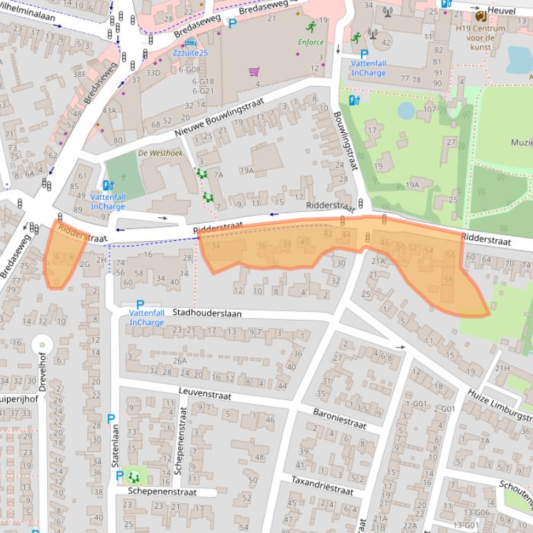 Kaart van postcodegebied 4902AB.