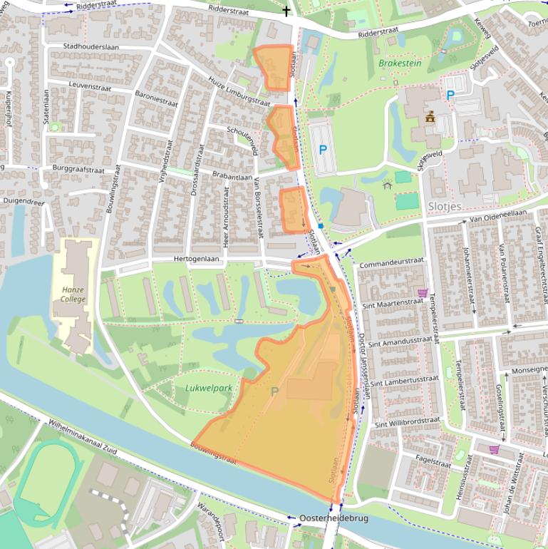 Kaart van postcodegebied 4902AE.