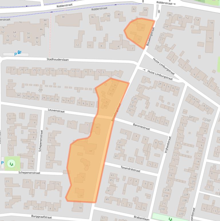 Kaart van postcodegebied 4902AJ.