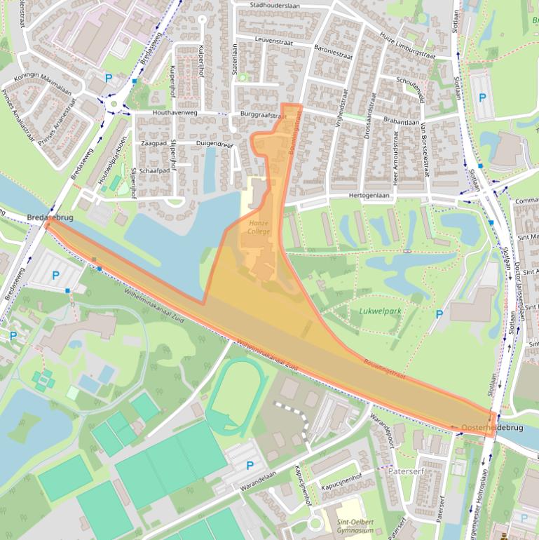 Kaart van postcodegebied 4902AK.