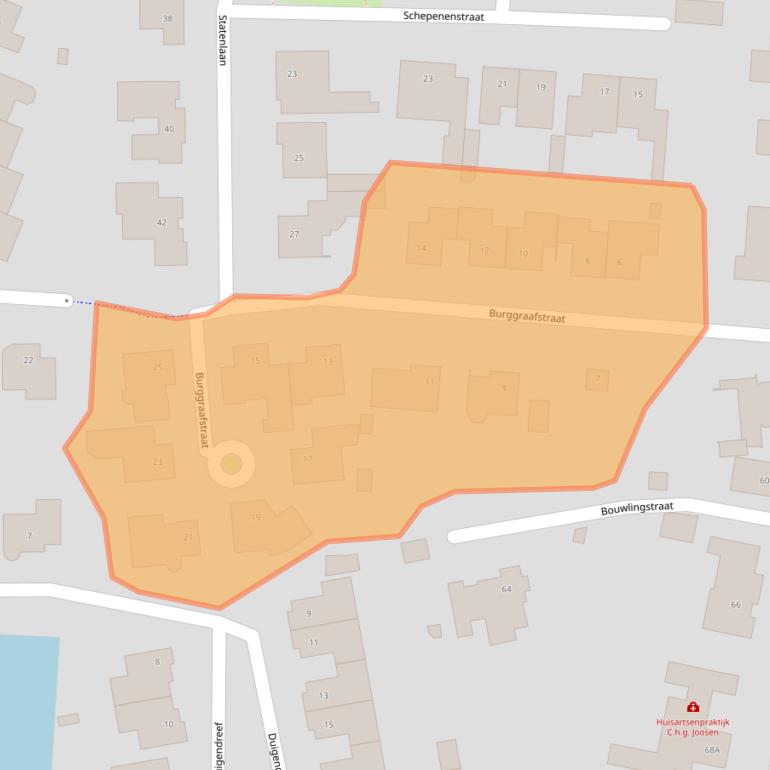 Kaart van postcodegebied 4902AP.