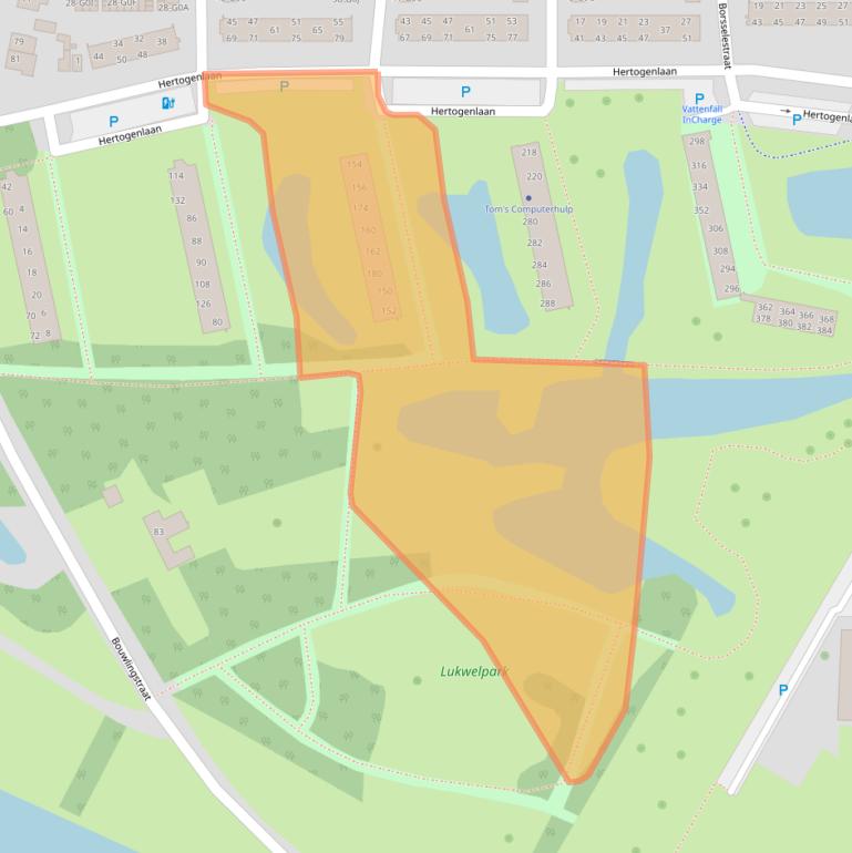 Kaart van postcodegebied 4902AV.