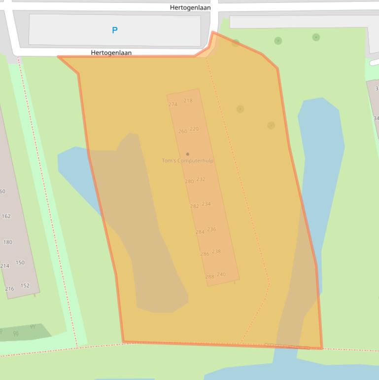 Kaart van postcodegebied 4902AW.